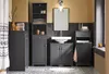 A bathroom vanity set with a sink, cabinets, and a mirror. Produktbild-Vorschau