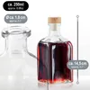 COM-FOUR® 6x Glasflasche 250 ml mit Korken - leere Flasche Produktbild-Vorschau 6
