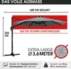 Alu Ampelschirm 360cm grau Produktbild-Vorschau 3