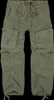 A pair of green cargo pants laid flat against a black background. Anteprima dell’immagine prodotto