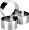Three stainless steel ring molds for baking or cooking, arranged in a group. Náhled obrázku produktu