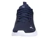 Front view of a blue Puma training shoe with white accents. Produktbild-Vorschau