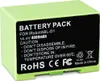 A green battery pack with a black label showing product information and safety warnings. Produktbild-Vorschau