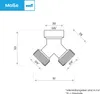 Bächlein Y-Verteiler 2-Wege-Verteiler - G 3/4" verchromt Produktbild-Vorschau 6