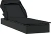 vidaXL Sonnenliege mit Faltdach Schwarz 213x63x97 cm Poly Produktbild-Vorschau 1