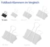 Büroklammern 15mm Westcott Schwarz 12 Stück | Metall Produktbild-Vorschau 4