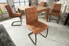 Moderner Freischwinger Stuhl MODENA hellbraun Design Produktbild-Vorschau 3
