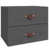The Living Store Wand-Nachttisch Grau 50x36x40 cm Produktbild-Vorschau 2