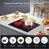 AMZCHEF Glaskeramikkochfeld autark 3 Kochzonen 5400W 9 Produktbild-Vorschau 3