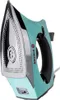A close-up, angled view of a mint green and silver Singer steam iron against a white background. Produktbild-Vorschau