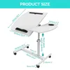 Table d'ordinateur portable Table de bureau avec roulettes Voir les images du produit 8