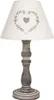 Clayre & Eef Tischlampe Ø 23x40 cm Grau Holz Produktbild-Vorschau 1
