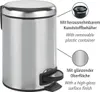 WENKO Kosmetik Tret Müll Eimer LEMAN Edelstahl 3 L Abfall Produktbild-Vorschau 2