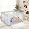 COSTWAY 127x127 cm Laufstall Baby faltbar, Laufgitter mit Produktbild-Vorschau 9