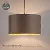 Home Sweet Home Lampenschirm aus Samt - Grau + Gold - ø20 x Produktbild-Vorschau 3