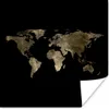 MuchoWow® Poster Weltkarte - Luxus - Gold 75x75 cm - Wand Produktbild-Vorschau 1