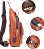 MODFU Sling Bag Leder Schultertasche Brusttasche Produktbild-Vorschau 4