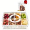 1-częściowa miska na przekąski z pokrywką, szczelna, talerz Podgląd zdjęcia produktu 6