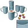 Ritzenhoff 6x Jasper Kaffeebecher 250ml H10,4cm Graublau Produktbild-Vorschau 1