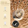 EDISHINE Stehlampe Wohnzimmer, LED Stehleuchte Rattan, Boho Produktbild-Vorschau 2