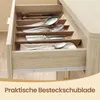 Kuchyňská skříňka VASAGLE ve stylu boho, dvířka s ratanovým Náhled obrázku produktu 5