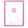 A pink framed product with a drawing of a rabbit and a flower inside. Podgląd zdjęcia produktu