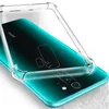 A clear protective phone case is shown over a green smartphone. Produktbild-Vorschau