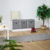 Ławka Relaxdays, ławka tapicerowana z 3 szufladami z Podgląd zdjęcia produktu 2