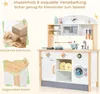 COSTWAY Kinderküche aus Holz, Spielküche inkl. 17 Zubehör, Produktbild-Vorschau 4