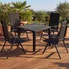 CASARIA® Gartenmöbel Set 4 Stühle mit WPC Tisch 80x80cm Produktbild-Vorschau 2