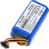 A blue lithium-ion battery pack with a black connector and colored wires. Voir les images du produit