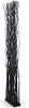 A tall, black, decorative room divider with a wavy, organic design. Náhled obrázku produktu