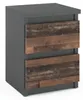 Nachttisch „HIT“ 2S 30 cm Mattgrau / Antik-Stil Produktbild-Vorschau 2