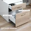 HOMCOM Bureau informatique avec 2 tiroirs, bureau avec Voir les images du produit 12