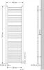LuxeBath koupelnový radiátor Sahara, 400x1500 mm, chrom, Náhled obrázku produktu 2