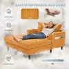 Multifunktionale Cord-Lounge mit Chaiselongue & großer Produktbild-Vorschau 4