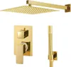 vidaXL Duschsystem Edelstahl 201 Golden Produktbild-Vorschau 1
