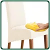 Stuhlhussen XL Creme Jacquard 4er Pack - Stretch Bezug - Produktbild-Vorschau 4