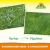 Vergleich Rasen vorher mit Unkraut, nachher dichter grüner Rasen: Rasendünger Moos und Unkrautstopp Produktbild-Vorschau