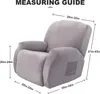 Topchances Velvet Recliner Chair Cover, Stretch Recliner Náhled obrázku produktu 3