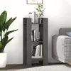 vidaXL Bücherregal/Raumteiler Grau 41x35x91 cm Massivholz Produktbild-Vorschau 6