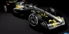 A black and yellow Formula 1 race car is shown from a three-quarter front angle against a black background. Produktbild-Vorschau