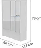 Szafka łazienkowa z lustrem LED 60x78 cm biała 4000K z Podgląd zdjęcia produktu 2
