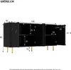 Merax Anrichte Sideboard Wohnzimmer, Kommode mit 4 Textur Produktbild-Vorschau 6