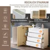 Merax Hochglanz Sideboard mit Holz Maserung, Moderner Produktbild-Vorschau 6