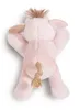 A pink plush toy pig lying on its back. Produktbild-Vorschau
