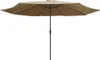 vidaXL Parasol avec mât métallique 390 cm Taupe Voir les images du produit 1