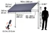 SucceBuy markíza s upínacím mechanizmom 300 cm, markíza s Náhľad obrázku produktu 8