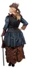 Steampunk Kleid Copper Blue - Fasching Kostüm Karneval Produktbild-Vorschau 6