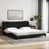 vidaXL Struttura letto con LED senza materasso "Hvar" nero Anteprima dell’immagine prodotto 4